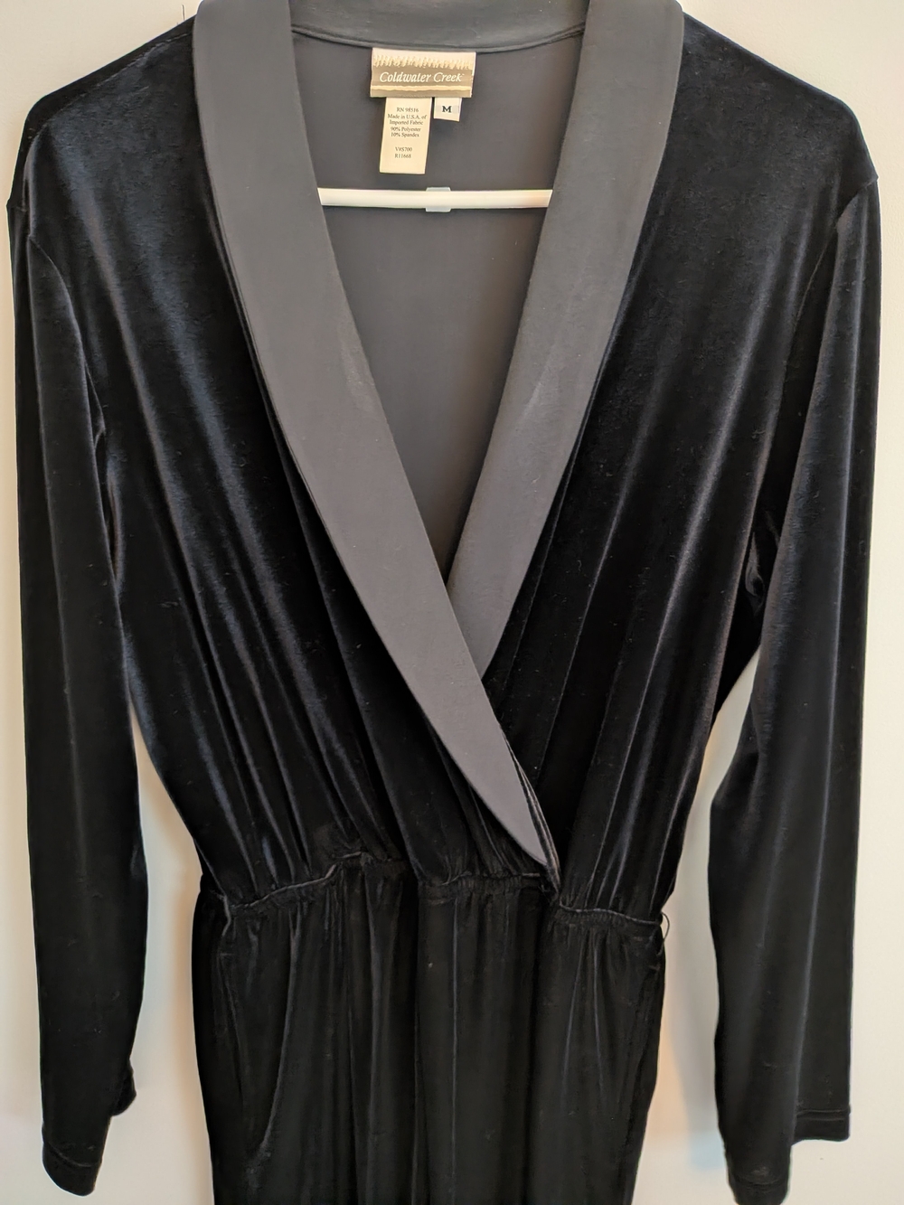 Coldwater Creek Black Velvet Shawl Collar Blazer